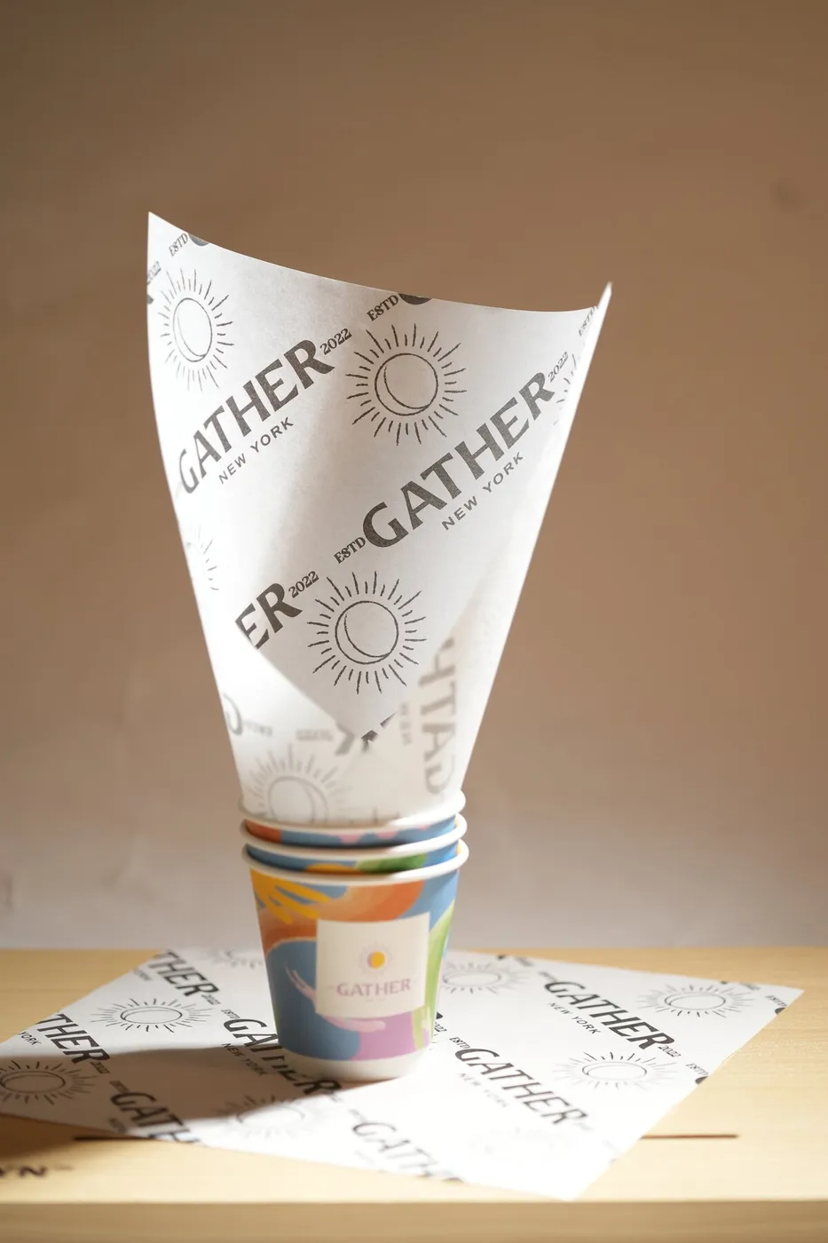 Custom Branded Paper Cups — Gather packaging photo 3