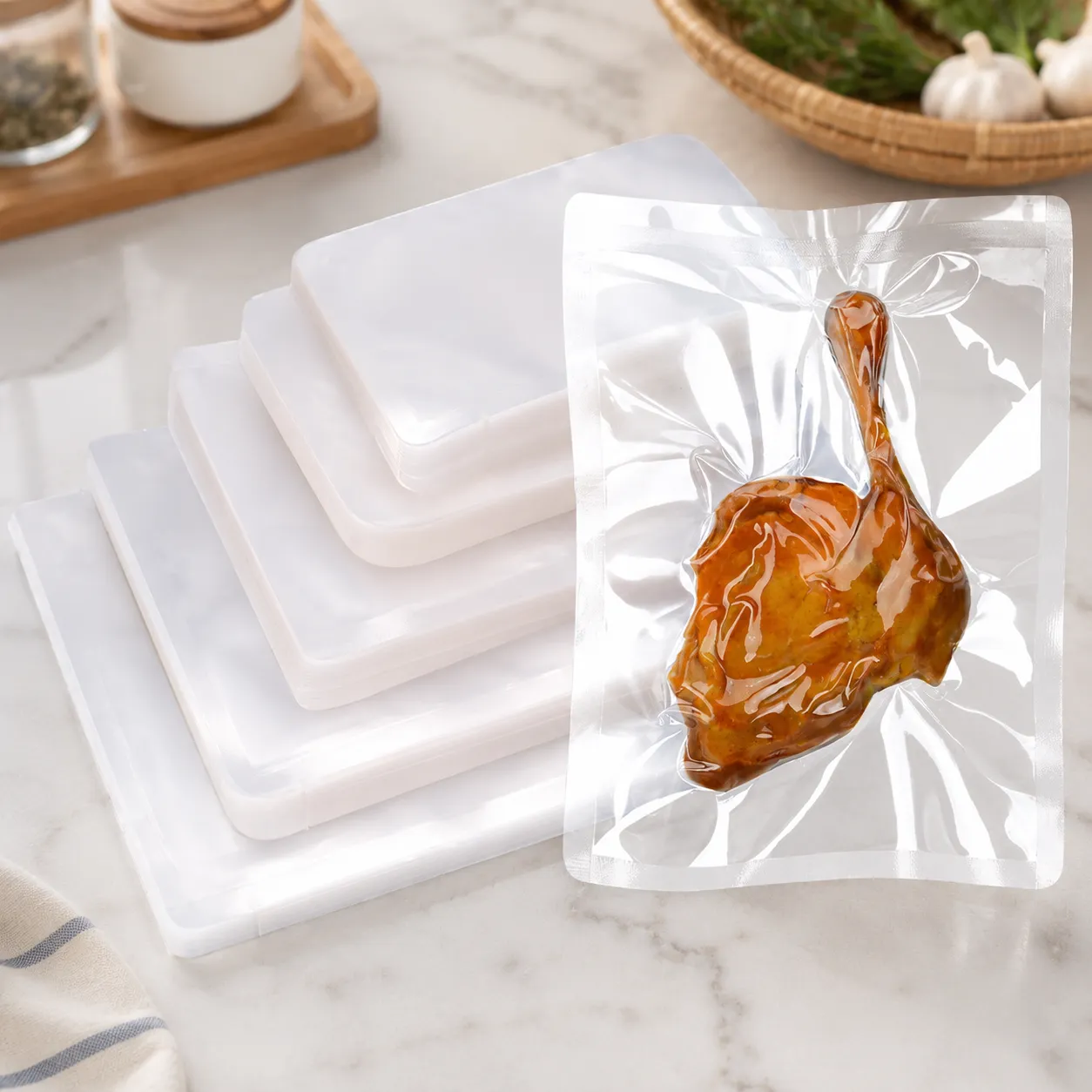 Clear Vacuum Pouches for Poultry & Meat packaging photo 3