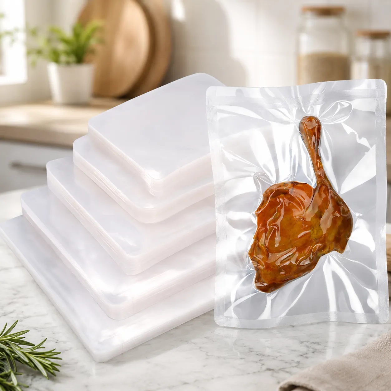 Clear Vacuum Pouches for Poultry & Meat packaging photo 4