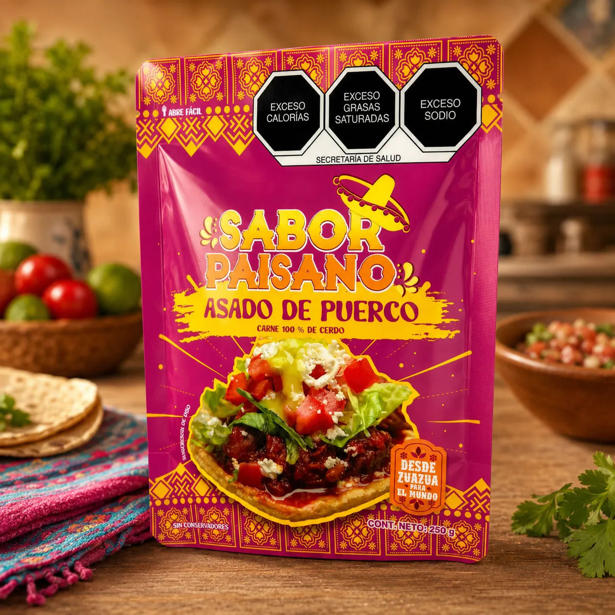 Custom Printed Stand-Up Pouch for Pork Roast packaging photo 3