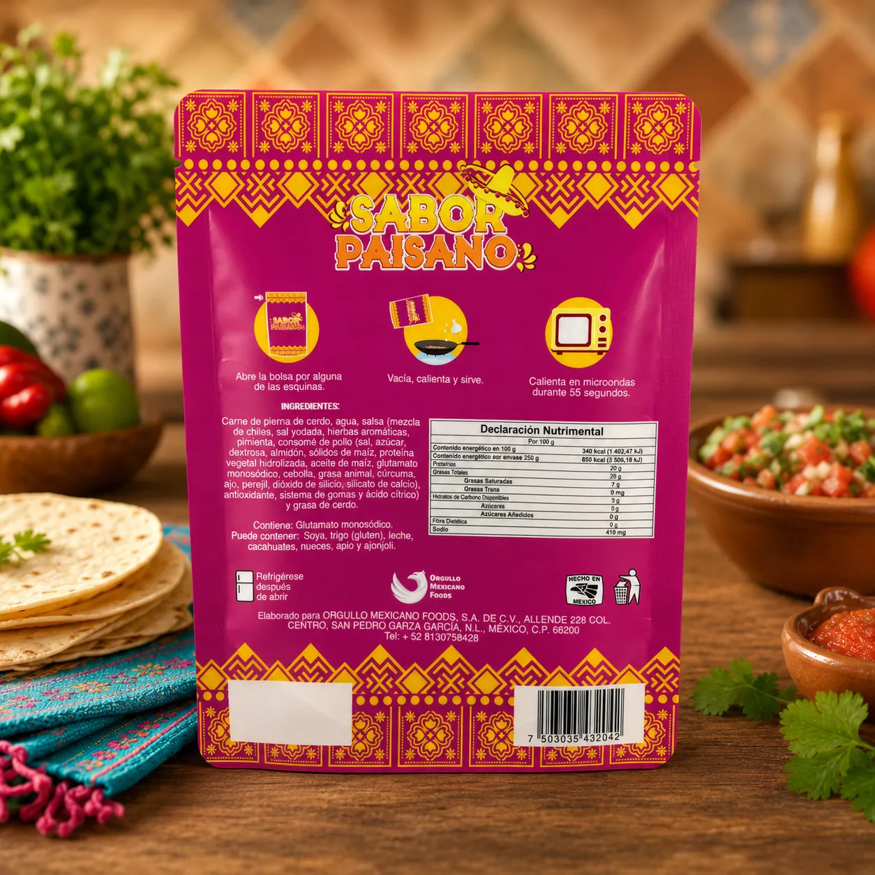 Custom Printed Stand-Up Pouch for Pork Roast packaging photo 4