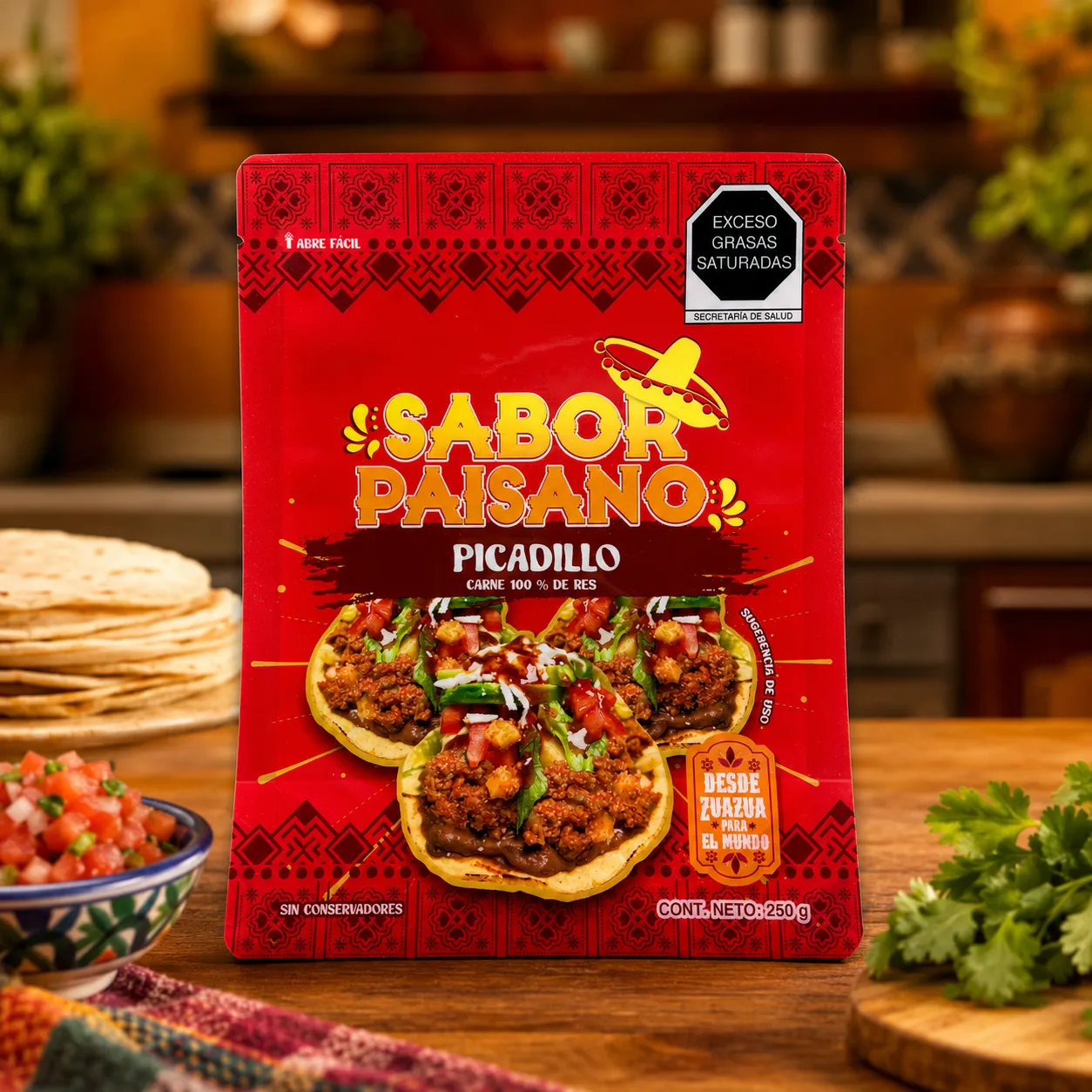 Custom Printed Stand-Up Pouch for Picadillo packaging photo 2