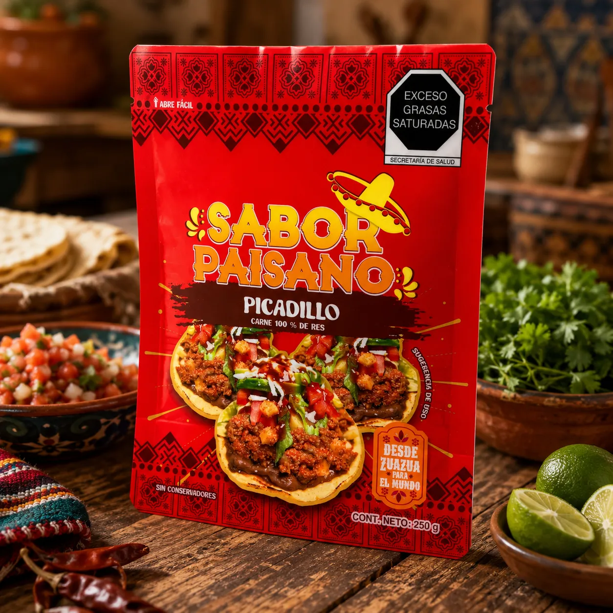 Custom Printed Stand-Up Pouch for Picadillo packaging photo 4