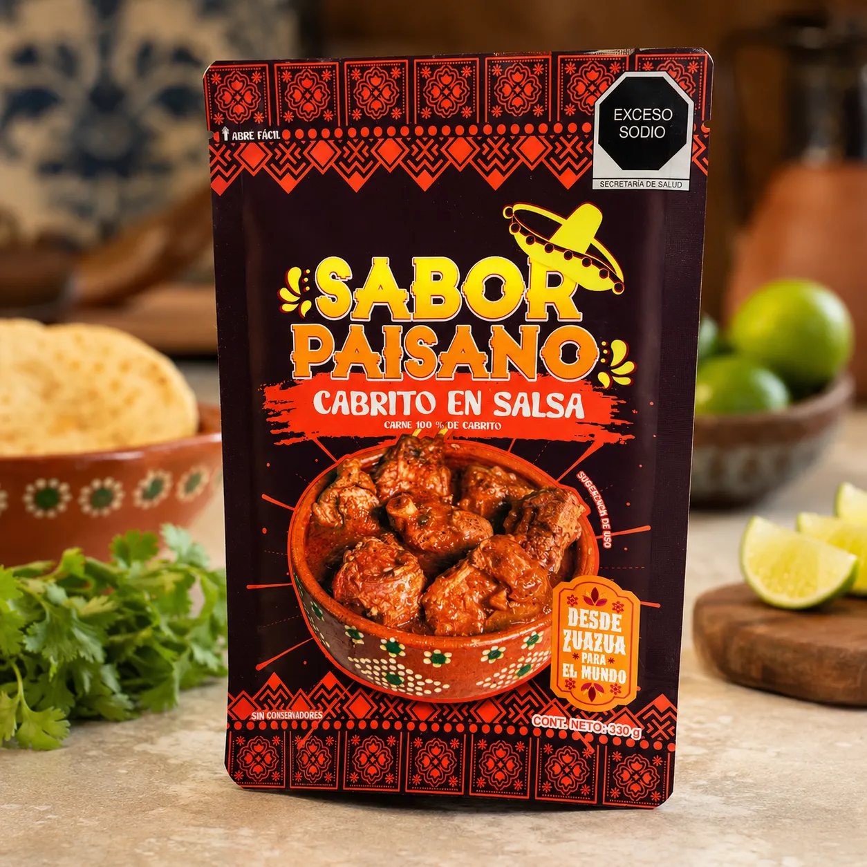 Custom Printed Stand-Up Pouch for Goat Meat packaging photo 2