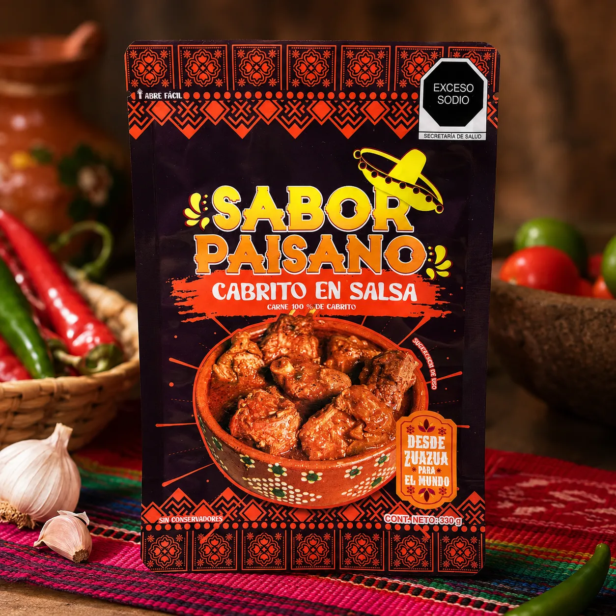 Custom Printed Stand-Up Pouch for Goat Meat packaging photo 3