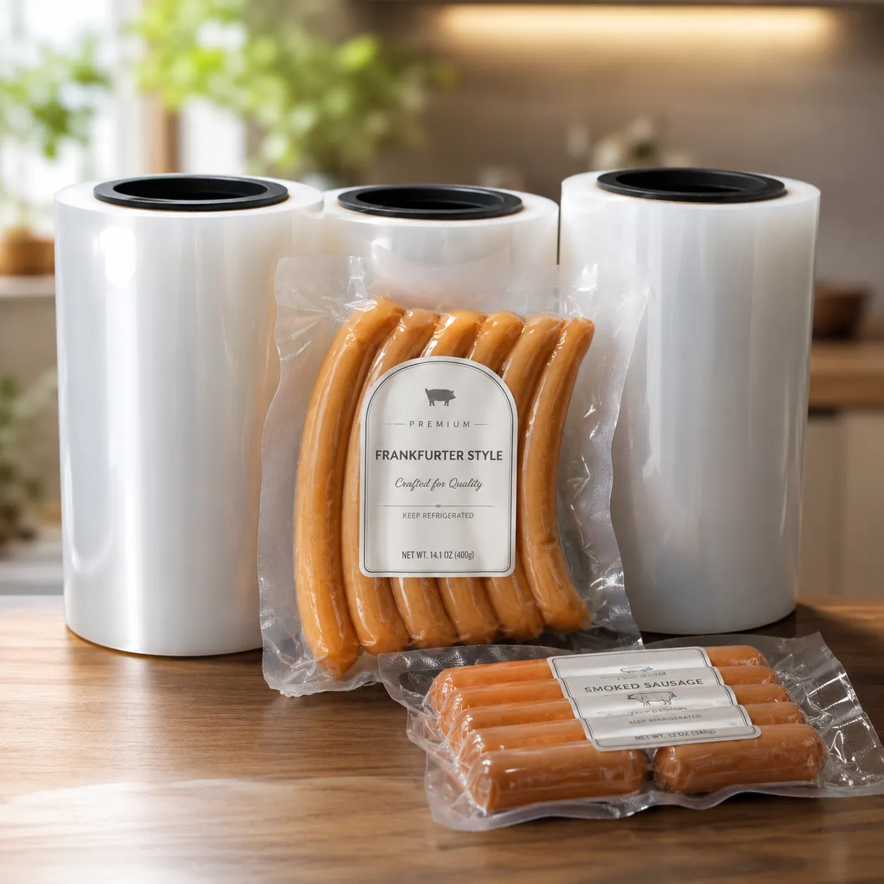 Custom Printed Vacuum Bags for Sausages packaging photo 2